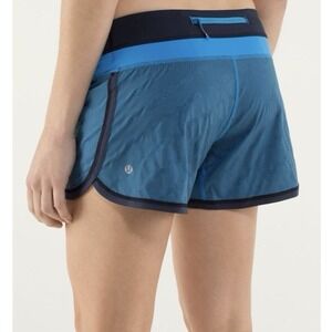 Lululemon Groovy Run Short Cornflower Black Cornflower Inkwell Blue 10 4.5" C6
